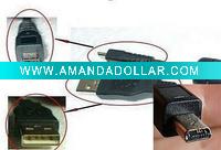 USB Camera Cable for PANSONIC /PENTAX/Konica Minolta/Oylmpus/USB TO 8P Data Cable