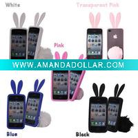 Wholesale 2011 new arrival rabbit design silicone case for iphone4g case