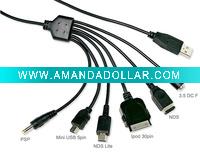 Wholesale six in one multi-functional USB charger