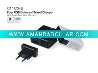 Wholesale four usb universal travel chrager