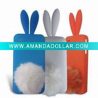 Wholesale 2011 feather silicone Rabbit case for mobile phone