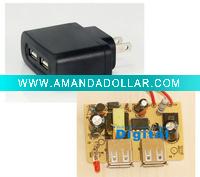 Wholesale Dual USB charger, US plug charger