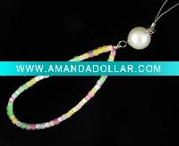 Wholesale fashion beaded jewelry hand strap with pearl charms pendant
