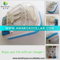 Wholesale LCD screen universal battery charger (blue color)