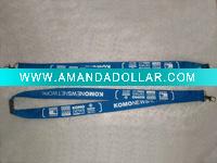 Wholesale custome flat silkscreen printed polyester lanyard