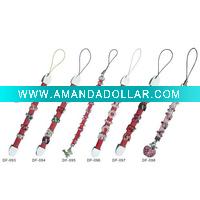 Wholesale phone strap with rhinestone letters in promotion&gift