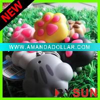 Wholesale (Patented product) 2011 PROMO LED Cat Paw keychains flashlight with sound