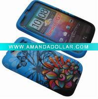 Desire G7 flower design rubber TPU case