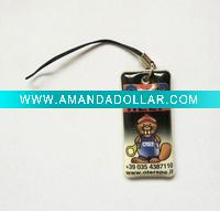 Fashion PVC mobile ornamets,3D phone strap