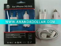 Wholesale MOBILE PHONE USB CHARGER FOR 3GS/4G