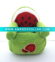 Wholesale Plush watermelon mobile phone holder, plush fruits cell phone stand,plush watermelon mobile phone stand, mobile phone accessory