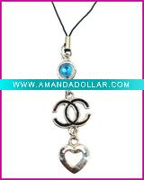 Wholesale Fashion heart designs mobile phone chain