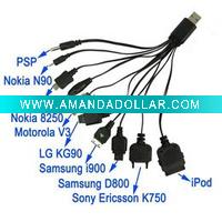 Wholesale mobile phone multi charger cable
