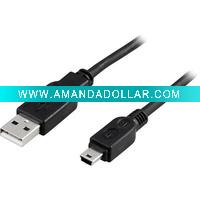 USB 2.0 A type to Mini B type Cable