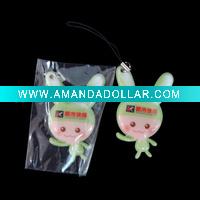Soft PVC mobile phone strap