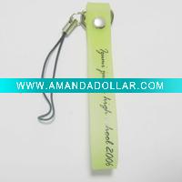 Wholesale PVC mobile phone chain with logo