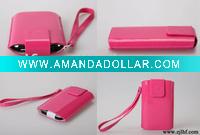 Leather mobile case with strap