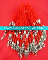 Crown artificial silk mobile phone strap