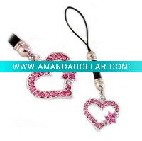 heart mobile phone charms