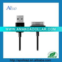 Wholesale Black USB Data Sync Charger Cable for Sumsung GALAXY Tab P1000