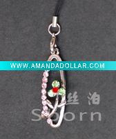 Wholesale New Style Crystal Flower Mobile Phone Strap