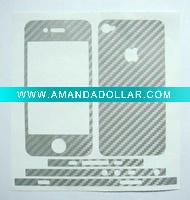 Wholesale carbon fiber case sticker for iphone4g(7 colors,have in stock)