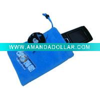 Wholesale Sort plush mobile phone bag(with drawstring)