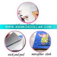 Wholesale Microfiber mobile sticker w/cleaning cloth,good for advertisement.EN71/CPSIA