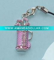 Wholesale Golf Bag cell phone charms