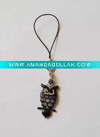 Wholesale fashion OWL alloy mobilephone strap