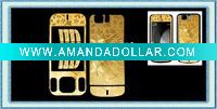 Wholesale Golden Flower Patterns Metal Decal Sticker