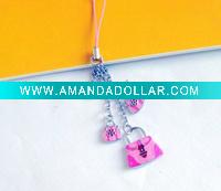zinc alloy bag mobile strap