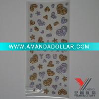 hearts glitter adhesive sticker