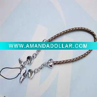 Wholesale Cute series leather/PU mobile phone chain