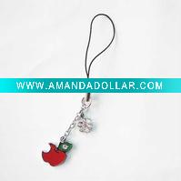 Wholesale zinc alloy cell phone chain accessory