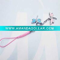 Wholesale Dragonfly shape alloy mobile phone chain