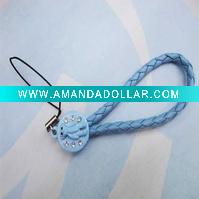 Wholesale Kawaii PU mobile phone strap