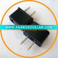 Wholesale International Travel Power Plug adapter European Euro 2 prong to American US 2 Blade