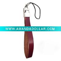 Wholesale fashion promotion leather mobile phone straps
