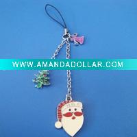 CHRISTMAS PU/leather mobile phone chain