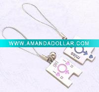 mobilephone chain with love