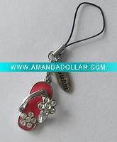 mobile phone chain with slipper