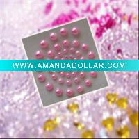 Wholesale Pink decorative jewellery pearl stickers for fashion
