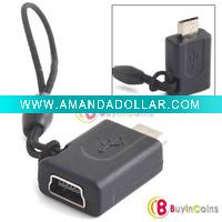 Wholesale Mini USB to Micro USB Adapter Data Charger Converter #5 Free Air Mail ONLY Wholesale