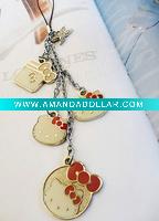 pretty cat metal mobile chains