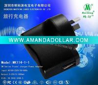 black mobile phone charger