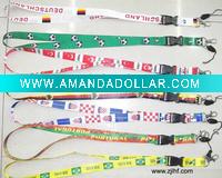 Wholesale country flag neck strap lanyard
