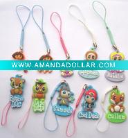 Wholesale Fashion mobile phone pendant(Flat,2D&3D)