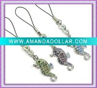 Wholesale Mobile Phone Charm decroated with shiny rhinestone