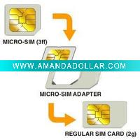 Wholesale FREE cutter!!! micro sim adaptor